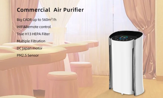 Grande Filtro HEPA Comercial Purificador de Ar de Cadr Elevado APP WiFi e Controle Remoto